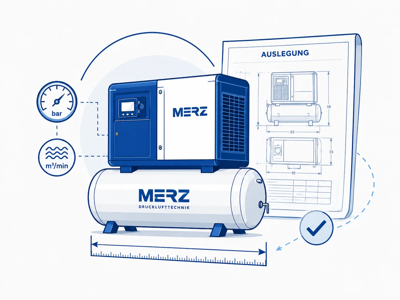 Illustration Auslegung neuer Kompressoren